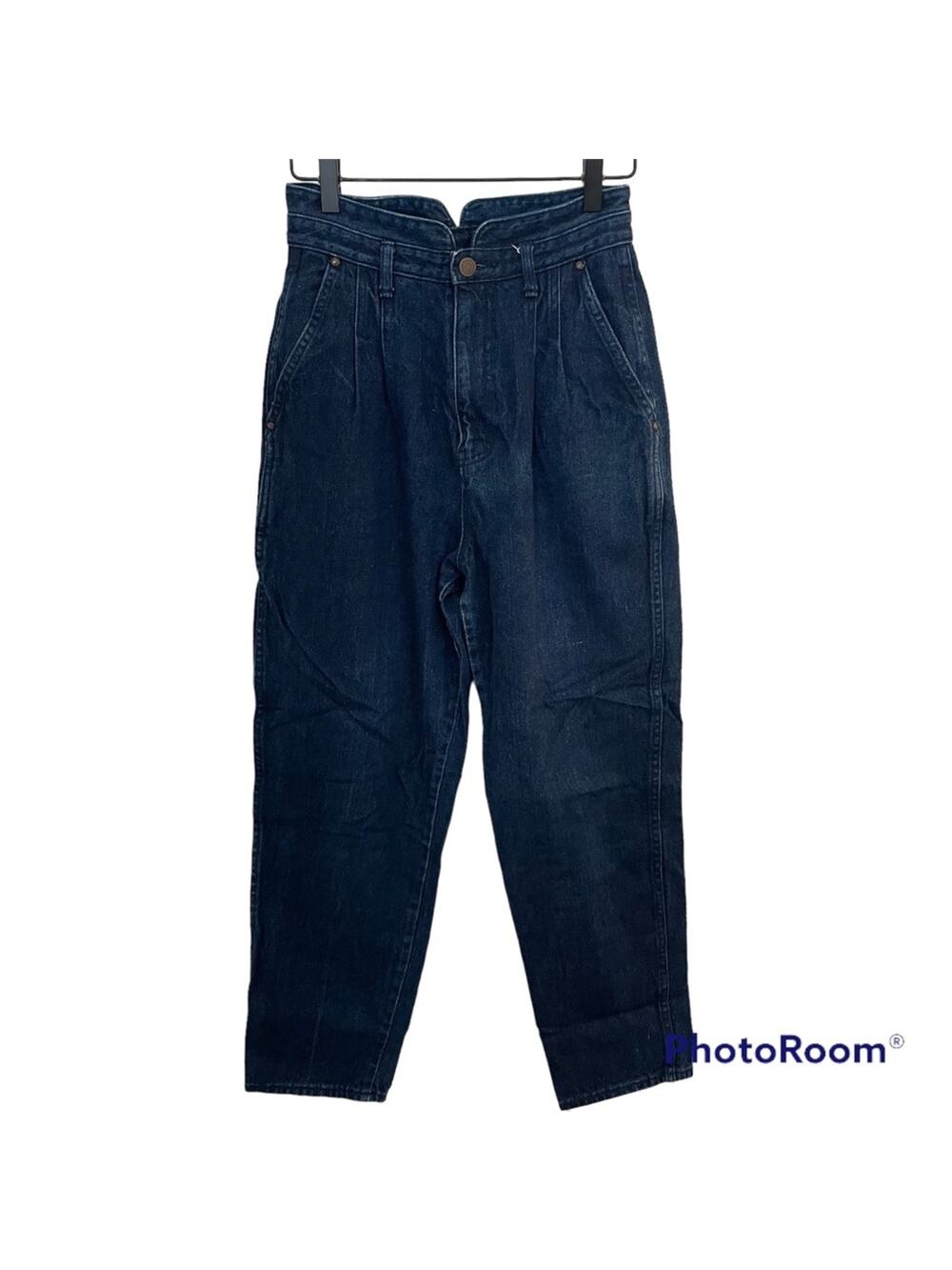 Vintage Nan Sport High Rise Jeans High Paper Bag Waist Tapered Leg Junior 9/10